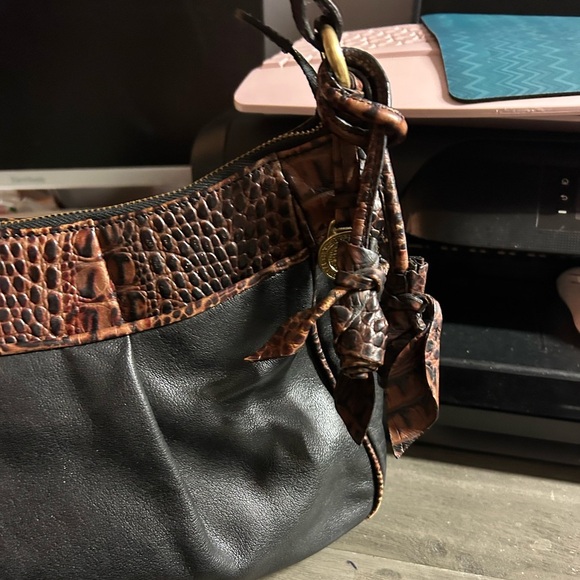 Brahmin Black Tuscan - Louise Hobo style vintage satchel - Picture 2 of 7